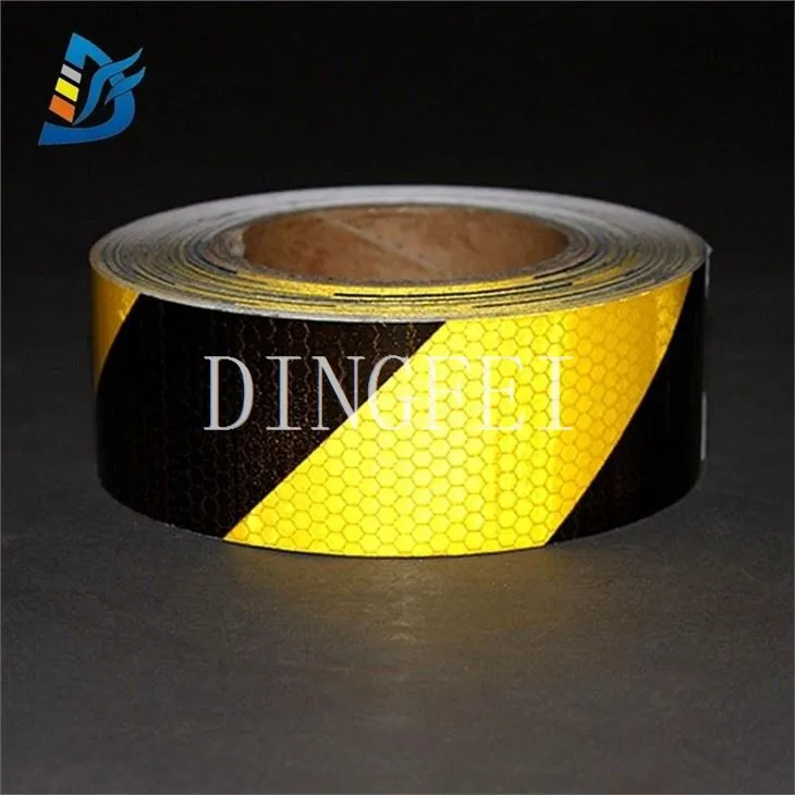 Safety Tape Reflective Stripe Yellow Black